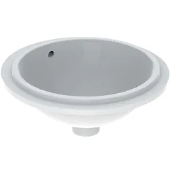Geberit VariForm Unterbauwaschtisch 500745002 d= 39cm, ohne Hahnloch, mit Überlauf, rund, weiß KeraTect