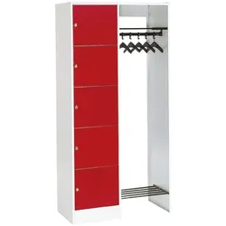CP Offene Garderobe grau, 96x195x48 cm