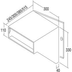 Renz, Briefkasten, Durchwurfbriefkasten gerade,300x330x205 mm,Mauerstärke 225mm,Stahl verzinkt (20.50 x 30 x 33 cm)