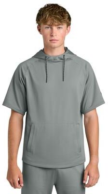 Richardson RA7200SSH Charge Performance Fleece Short Sleeve Hoodie in Grey size XS   Polyester Blend