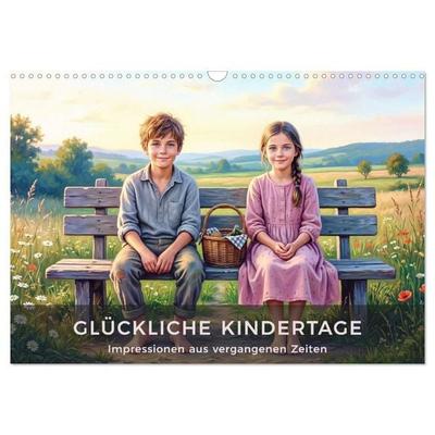 Glückliche Kindertage - Impressionen aus vergangen Zeiten (Wandkalender 2027 DIN A3 quer), CALVENDO Monatskalender