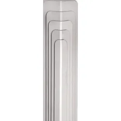 Eckschutzwinkel L.1250mm Schenkelhöhe 20x20mm VA 1.4301 geb.Korn 320