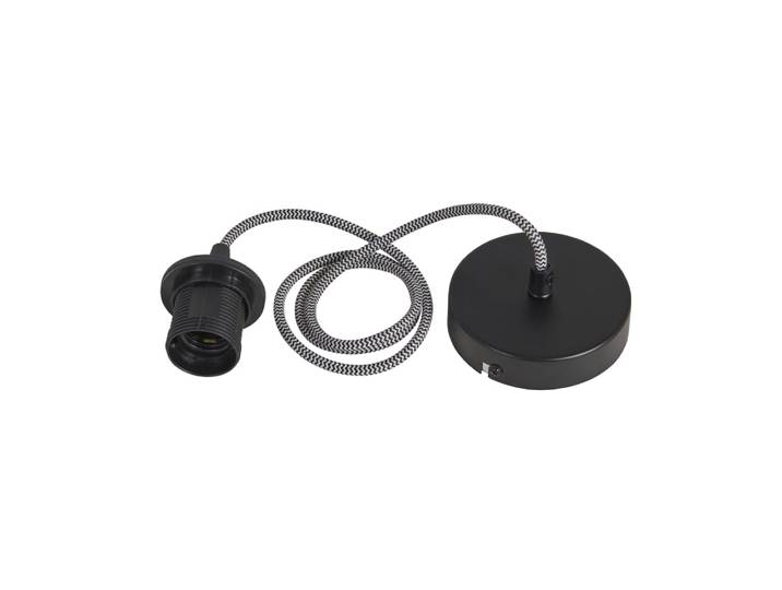 Kabel für Hängeleuchte, weiß und schwarz H102cm