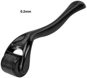 Uplifted Finds 540 Needles Facial And Body Derma Roller 0.20 Mm All Black