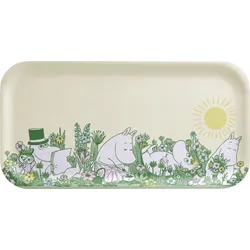 Muurla Serviertablett 22 x 43 cm Mumins im Garten