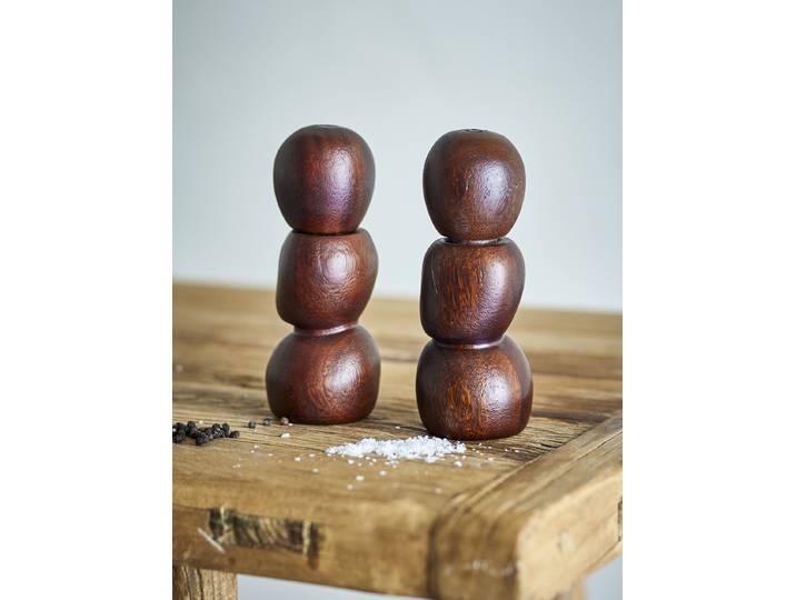 Moulins à sel & poivre Salvi lot 2 Ø 7cm Marron