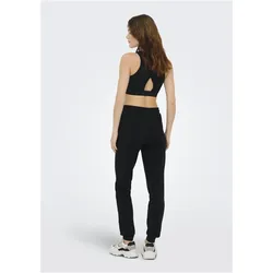 Only Play, Damen, Sporthose, Slim Fit Mittlere Taille Gummizug Hose Jogginghose (XL), Schwarz