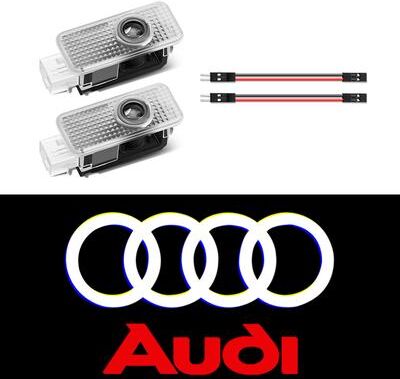 Of Wheels Deals LED Car Door Projector Lights, Welcome Lamps For Audi Sline, Premium Door Light Decoration 2pcs Audi welcome Light
