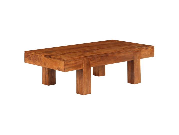 Vidaxl – Table Basse Fixe En Bois D'Acacia Massif Finition Miel 100x50x30cm – Style Vintage – Assemblage Facile – Durable Et Stable