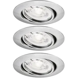 Paulmann, Einbauleuchte, Einbauleuchte Base Flat Set (GU10, Kunststoff, Metall)