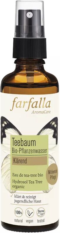farfalla - Teebaum,Bio-Pflanzenwasser,klärend, 75 ml