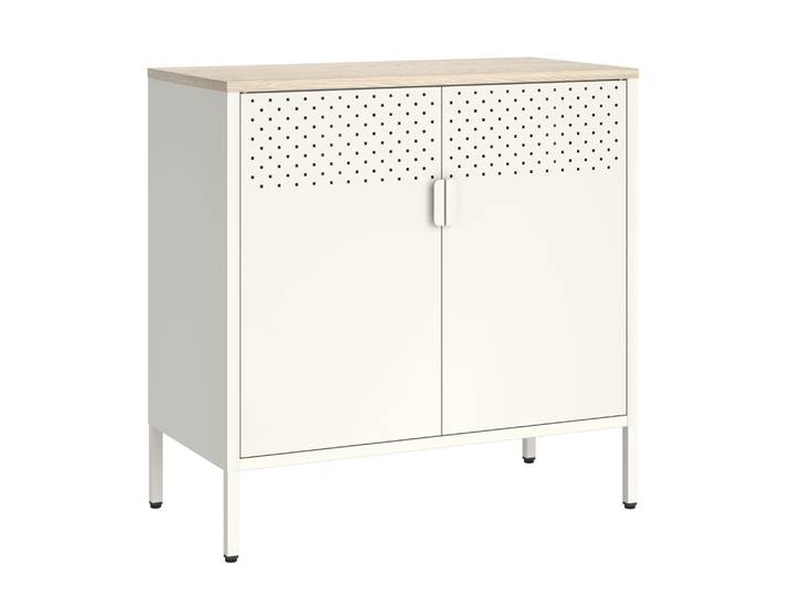 Kommode Metall LIRD 80 x 40 x 80 cm mattweiss