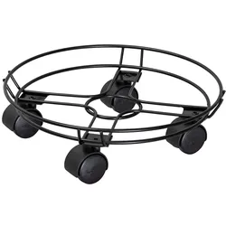 WAGNER Pflanzenroller BLACK EDITION Ø 30 x 5 cm, für innen, Stahl, schwarz, Randbegrenzung, Tragkraft 60 kg - 20093301