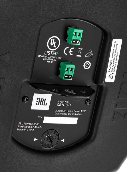 JBL Control 67 HC/T nero