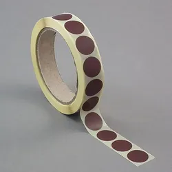SPRINTIS Klebepunkte 13 mm, dunkelbraun, 1000 Stück Markierungspunkte selbstklebend auf Rolle, Punkte Aufkleber aus Papier für Büro und Lager