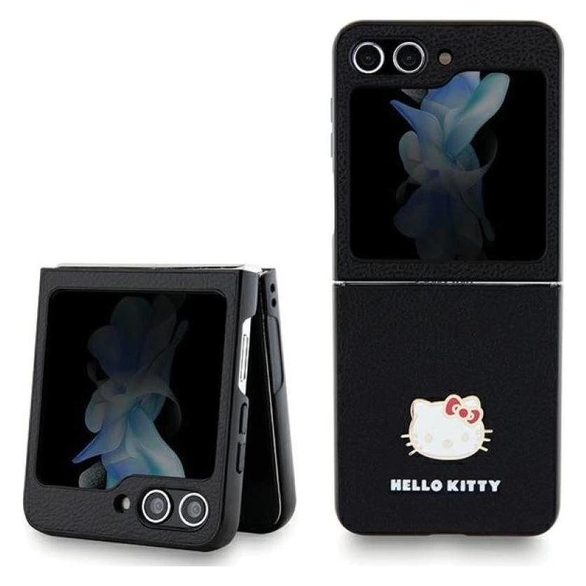 Hello Kitty HKHCZF5PGHDLMK Z Flip5 F731 czarny/black hardcase Metal Logo Kitty Head (Samsung Galaxy Z Flip5) (1696244904)