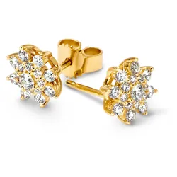 Tchibo - 585 Gold-Ohrstecker mit 34 Brillanten - gold
