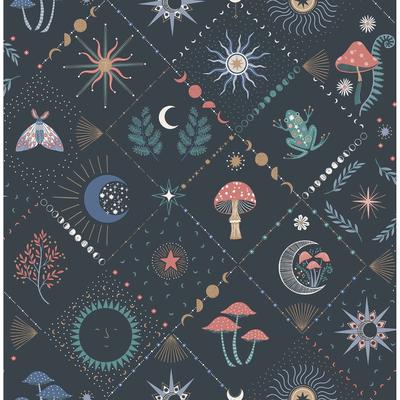 Fine Decor Elmira Black Mystical Wallpaper - N/A