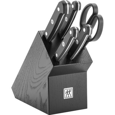 Messerblock ZWILLING "Gourmet", schwarz, B:9cm, Messerblöcke, Messerblock, Messerblock mit 4 Messern + 1 Schere, Buche, Sonderschmelze, Schwarz