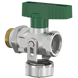 Flamco, Ventil, GmbH Simplex KFE Kugelhahn PN16 Durchgang 1/2 DVGW Flügelgriff grün