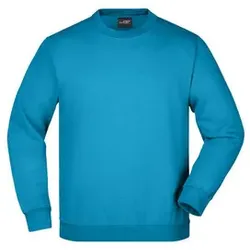 Kinder Sweatshirt Rundhals JN040K, türkis, Größe S - türkis - S