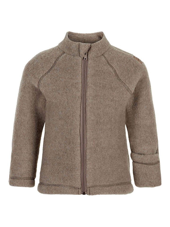 mikk-line Wolljacke in Hellbraun - 80