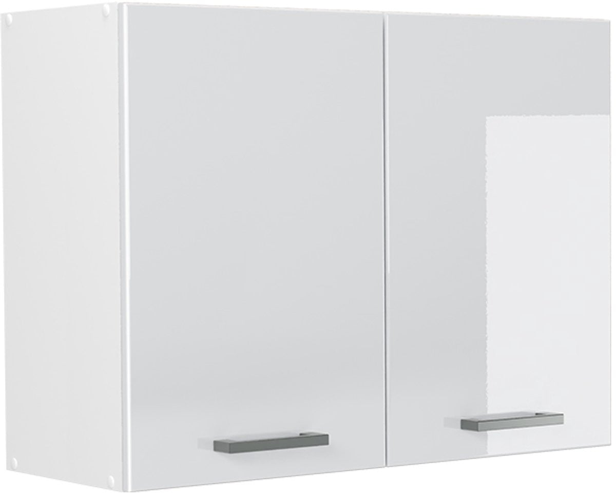 Vicco R-Line Glazen Keukenkast Wit Hoogglans