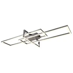 Trio LED-Deckenleuchte Salinas Alu, Eisen, Stahl & Metall Silber Nickel matt