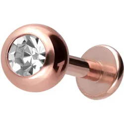Titan Labret mit Innengewinde KRISTALL