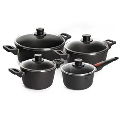 Topf-Set WOLL MADE IN GERMANY "Nowo Titanium", schwarz, Töpfe, Induktion, Made in Germany