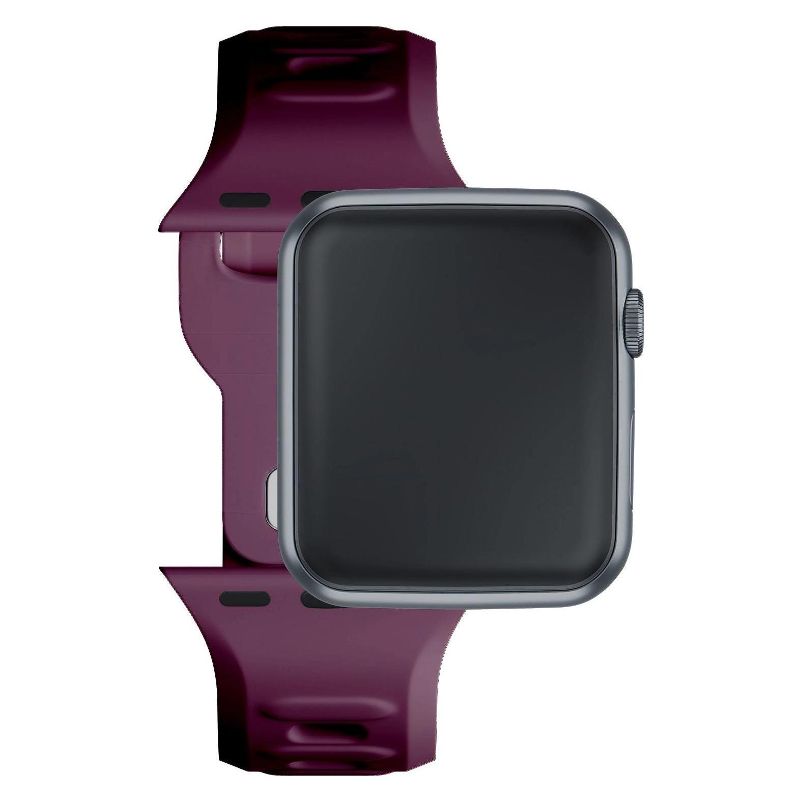 3MK Silicone Watch Strap ciemnofioletowy /mulberry dla Apple Watch 38/40/41mm (Silicone, Stainless Steel) (5903108565639)