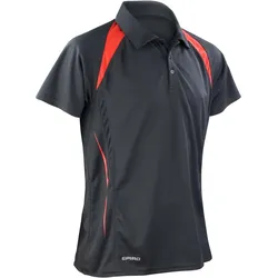 SPIRO Herren Team Polo S177M black/red L