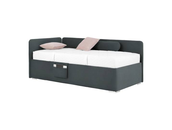 Bett 90/200 cm Graphitfarben