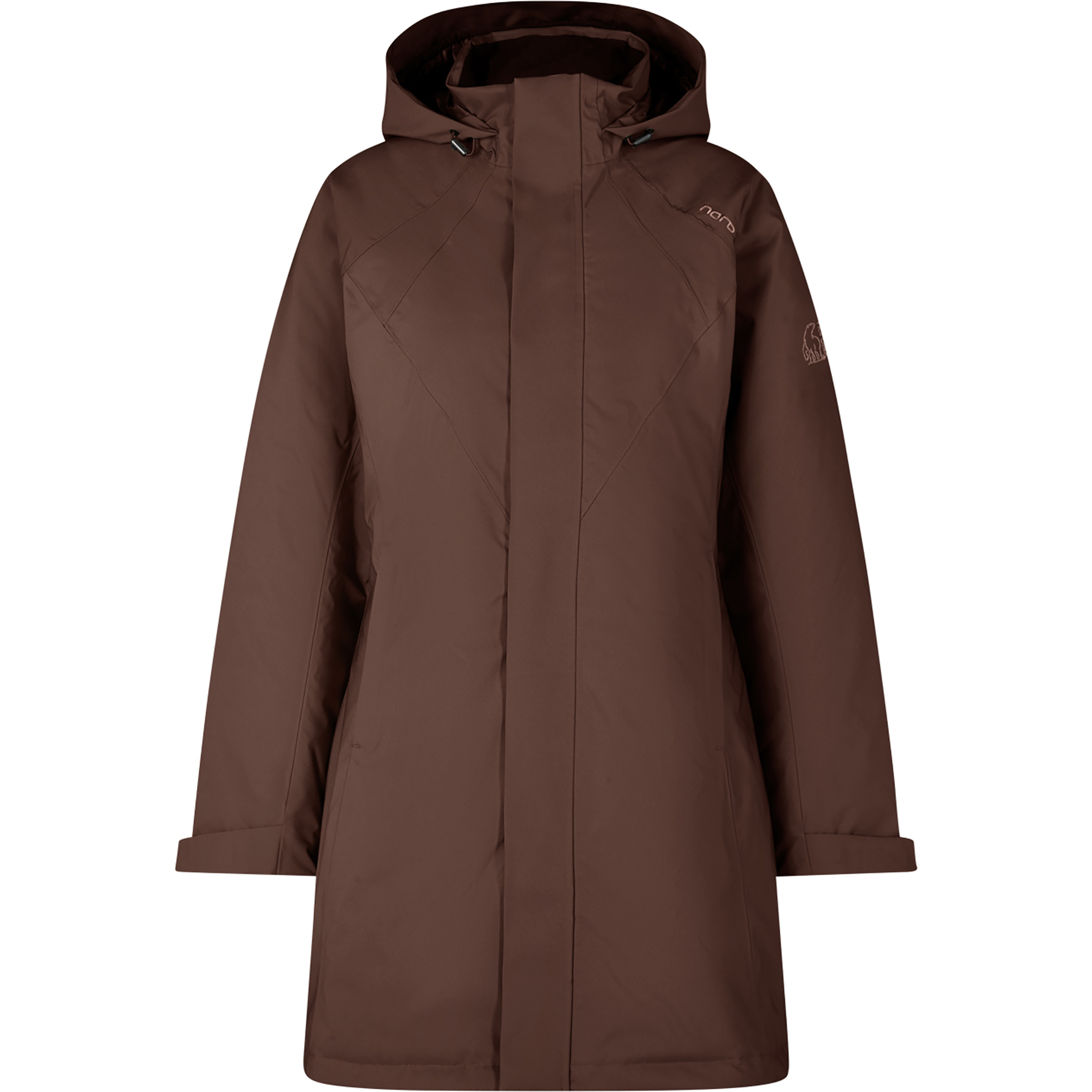 Nordisk Vigdis Down Mantel Damen Winterjacke braun Größe XXL Lifestyle Winddicht Wasserabweisend