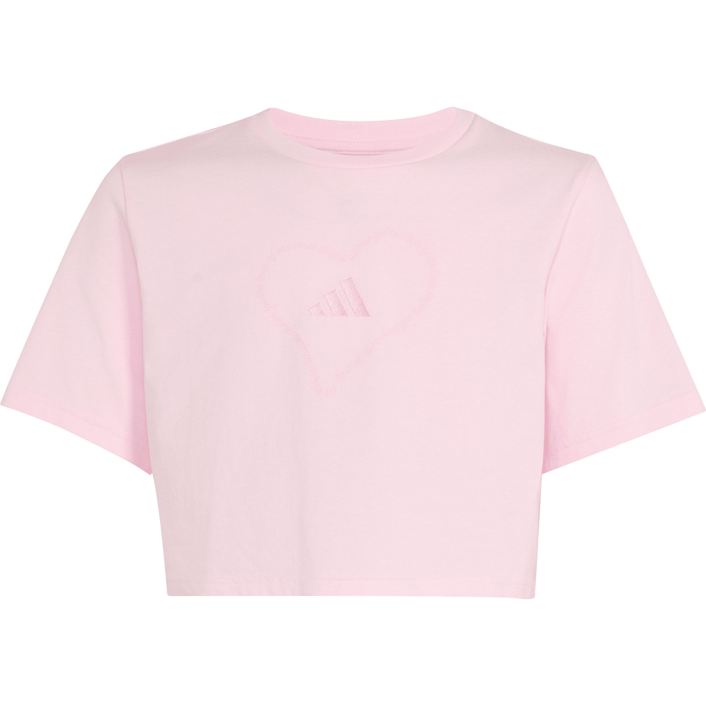adidas Satin Embroidery Kinder T-Shirts rosa Größe 170 Lifestyle Widerstandsfähig
