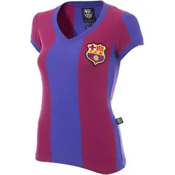 Copa Football, Damen, Fussballtrikot, FC Barcelona 1976 - 77 Frauen Retro Trikot (XS), Blau, Rot