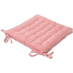 STUHLKISSEN Samt rosa 40/40/5 cm