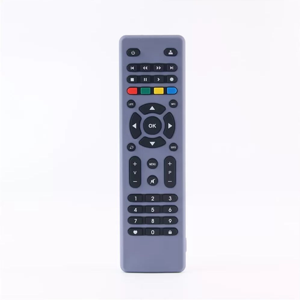 INF Silikon-Schutzhülle für CANAL+ TV Box Universalfernbedienung, Stoßfest Grau