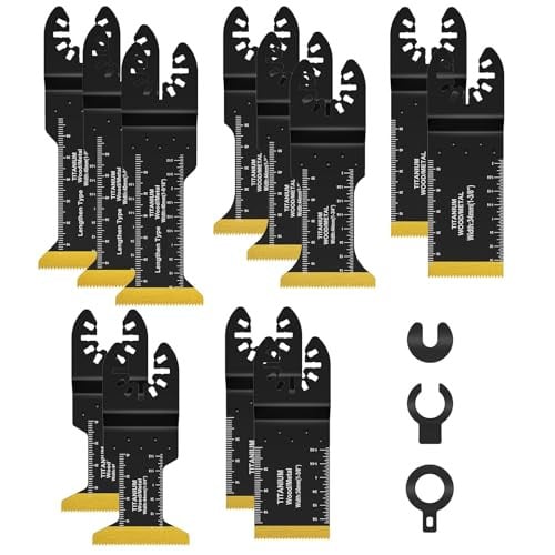 12 stuks Loyala Titanium Multitool Messen voor Oscillerende Gereedschappen