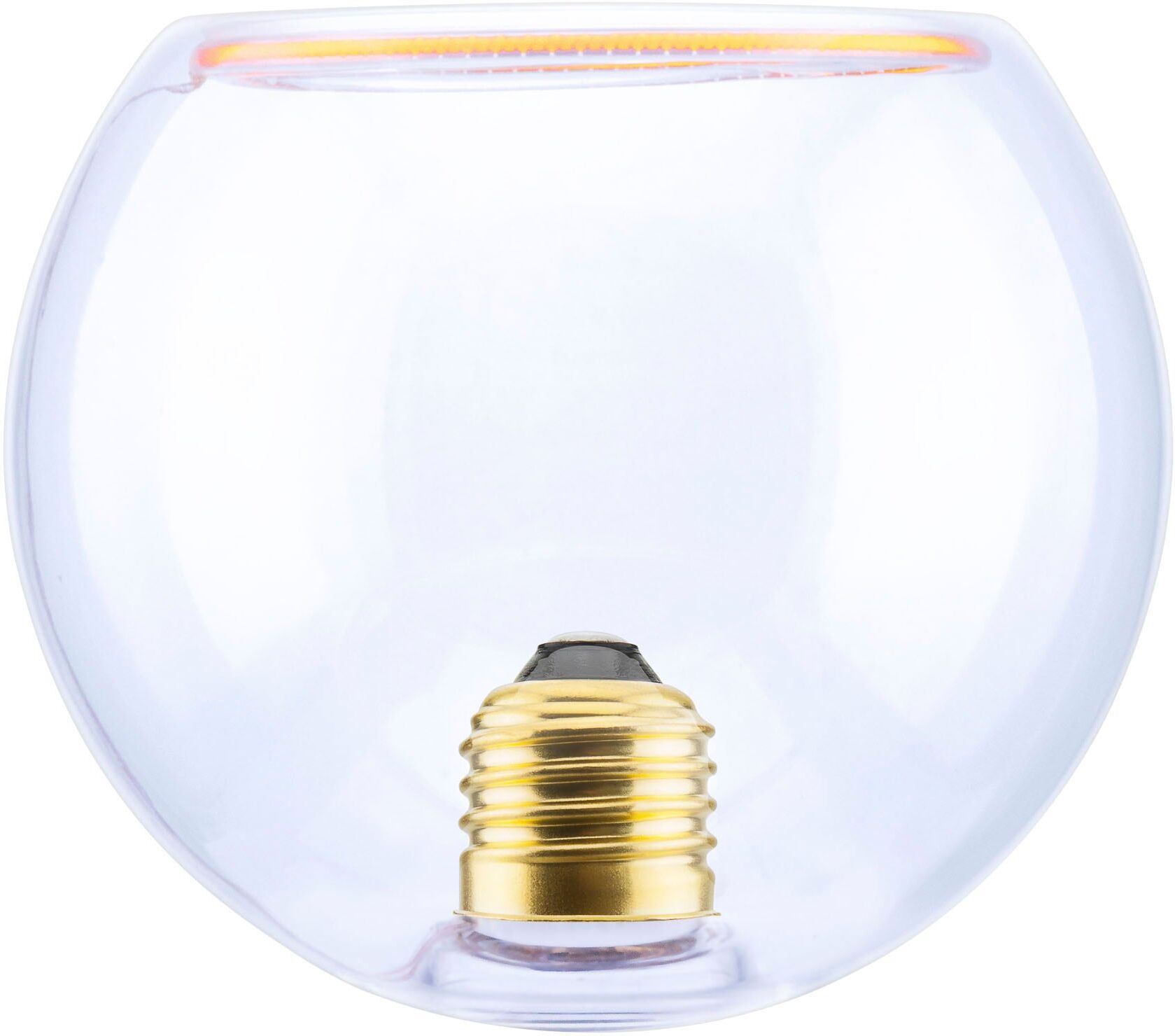 SEGULA LED-Leuchtmittel "LED Floating Globe 125 inside klar", Energieeffizienz: G (A-G), transparent (klar), L:115cm Ø:12,5cm, Leuchtmittel, LED Floating Globe 125 inside klar, E27, 4,5W, CRI 90, dimmbar