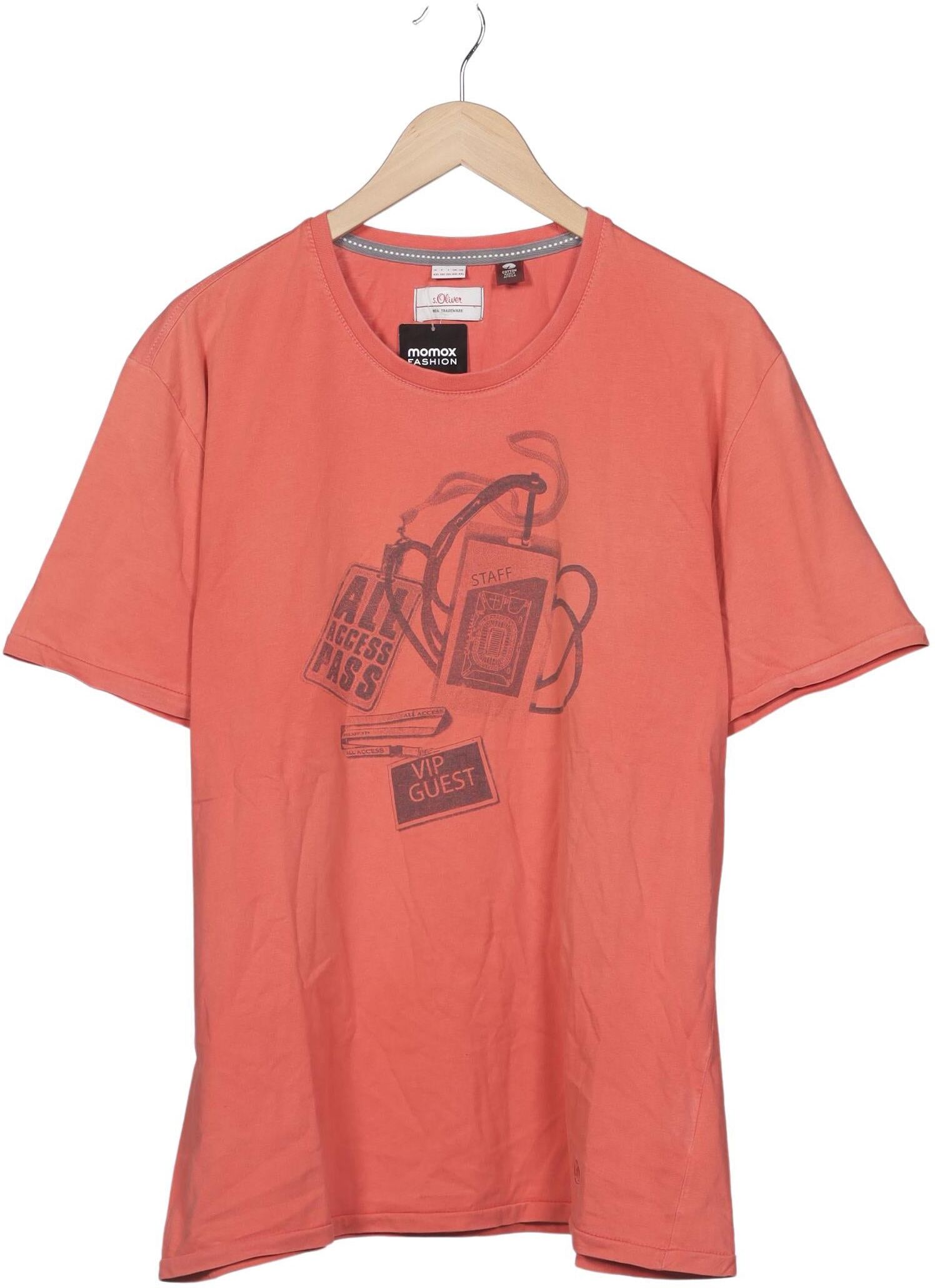 S. Oliver Herren T-Shirt, Orange, Gr. Xxl, Baumwolle - Second Hand
