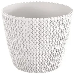 Prosperplast - Runde Kunststoffpflanztöpfe 18,6L Splofy in Weiß, Ø34,1 x 28,9 cm