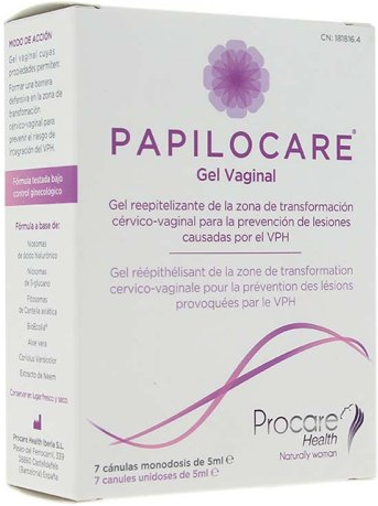 Procare Health Papilocare Vaginal Gel 5 ml 7 Units