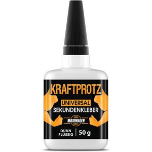 Kraftprotz Sekundenkleber Universal, KPDF50, flüssig, extra stark, wasserfest, 50g