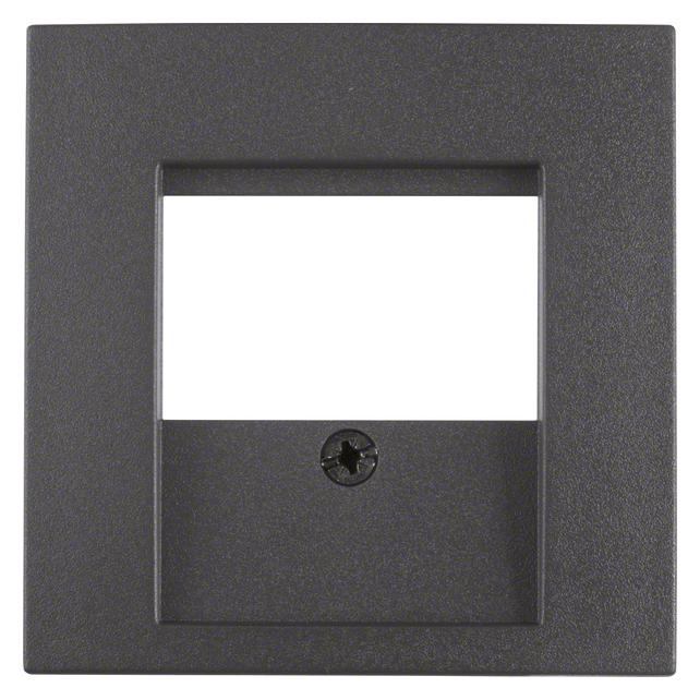 Berker Monitor Lautsprecherbuchse Frontplatte und USB-Aufladung anthrazit eckig B3/7 (10331606) (6810331606)