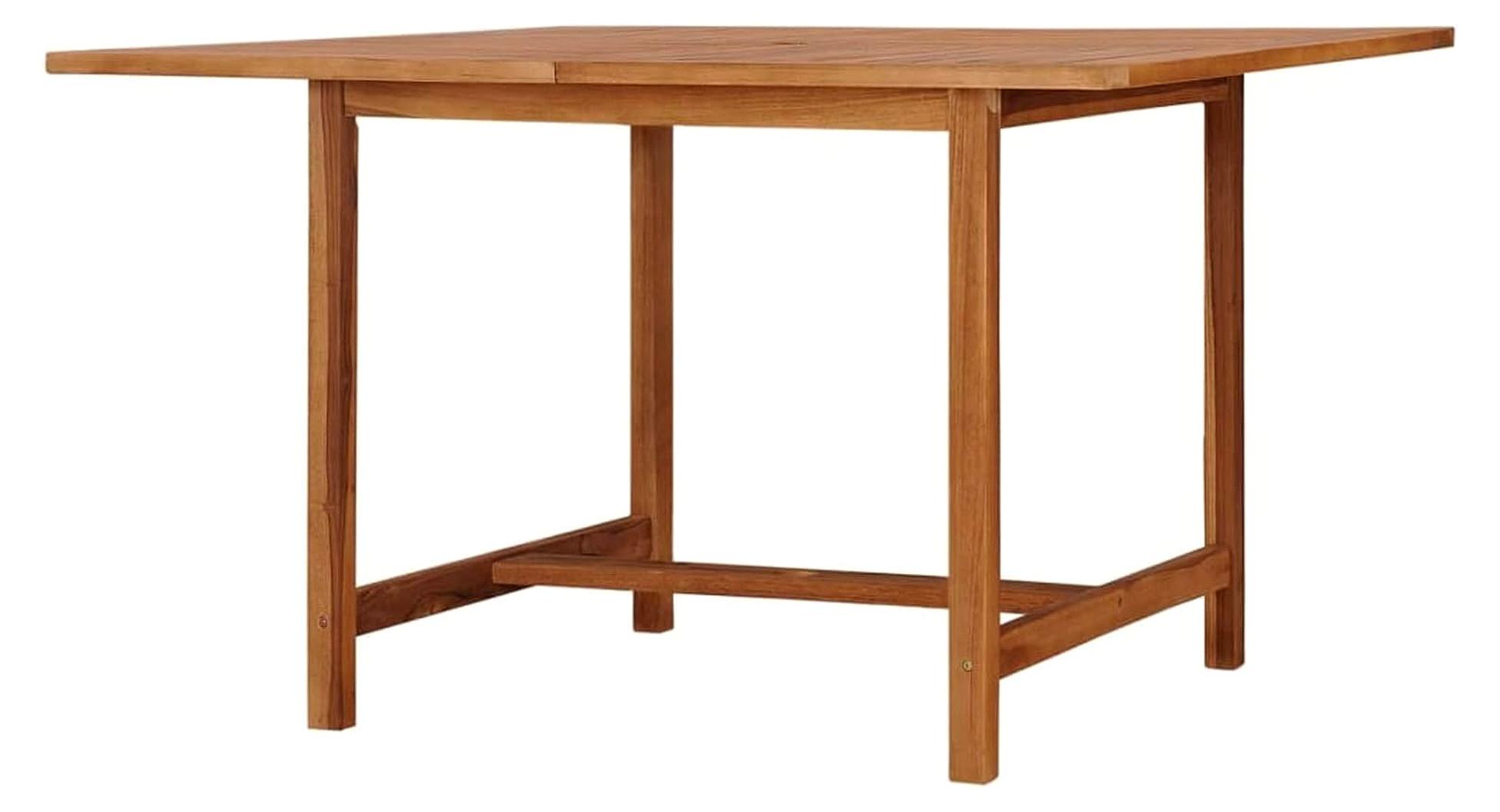 Garten-Esstisch 110x110x75 cm Massivholz Teak
