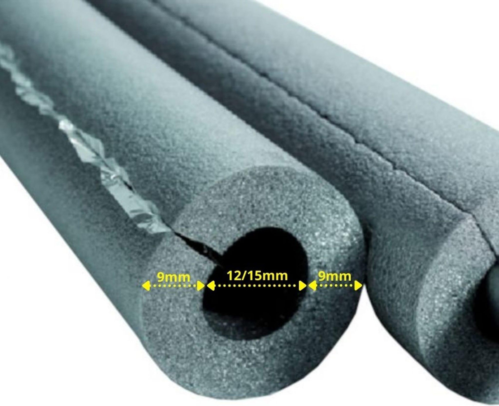 NMC Zelfklevende isolatiebuis, 1 meter, Ø 12/15 mm x 9 mm