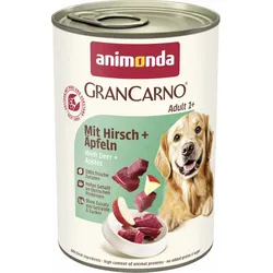 ANIMONDA GranCarno Adult Dog, Geschmack: Hirsch und Apfel, 400 g