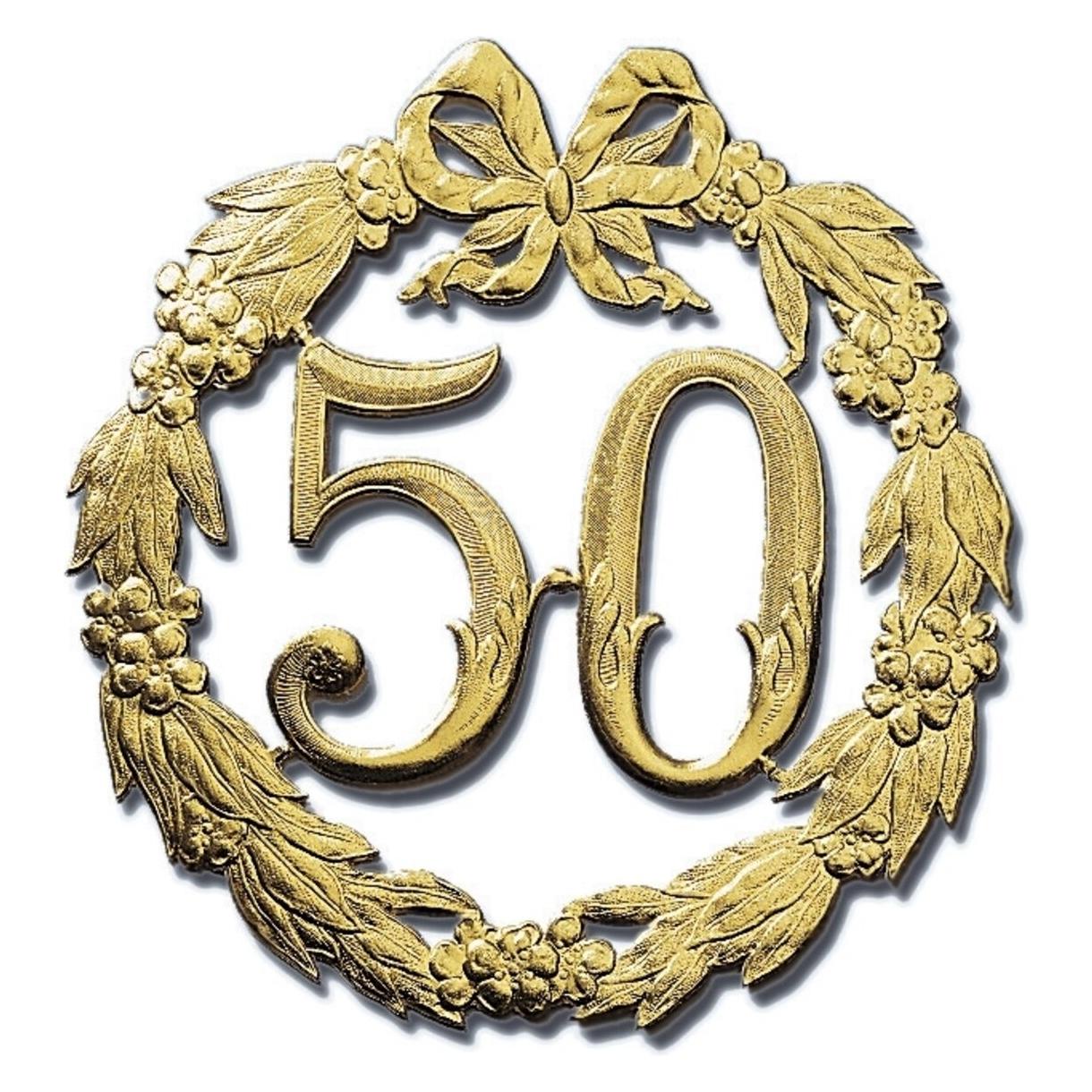 Magni Jubiläumszahl "50" 24cm Gold Ohne Draht (1 Stk.) (1234500192)