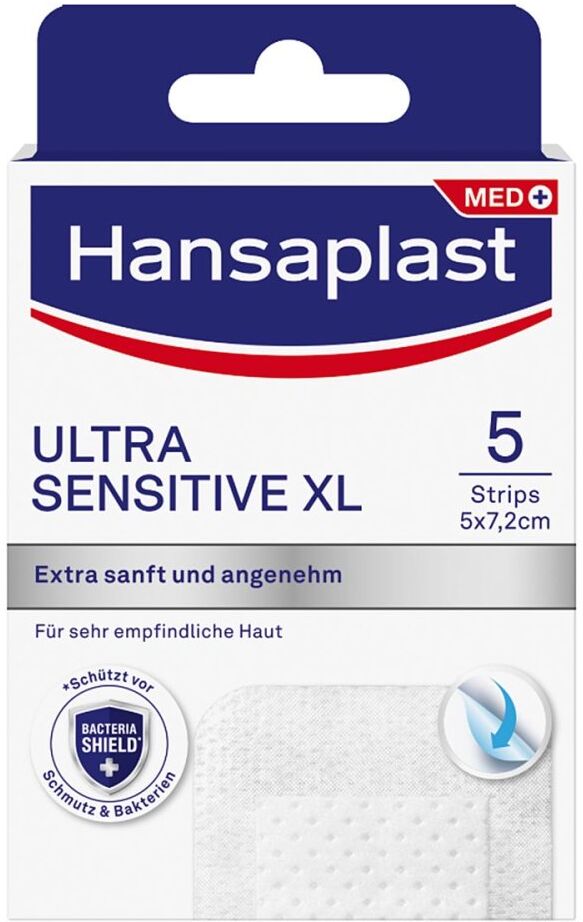 Hansaplast Ultra Sensitive Wundverband 5x7,2 cm Xl 5stk